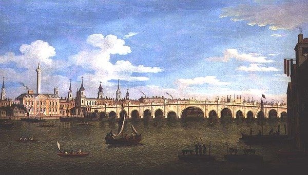London Bridge, c.1820 door John Dean Paul