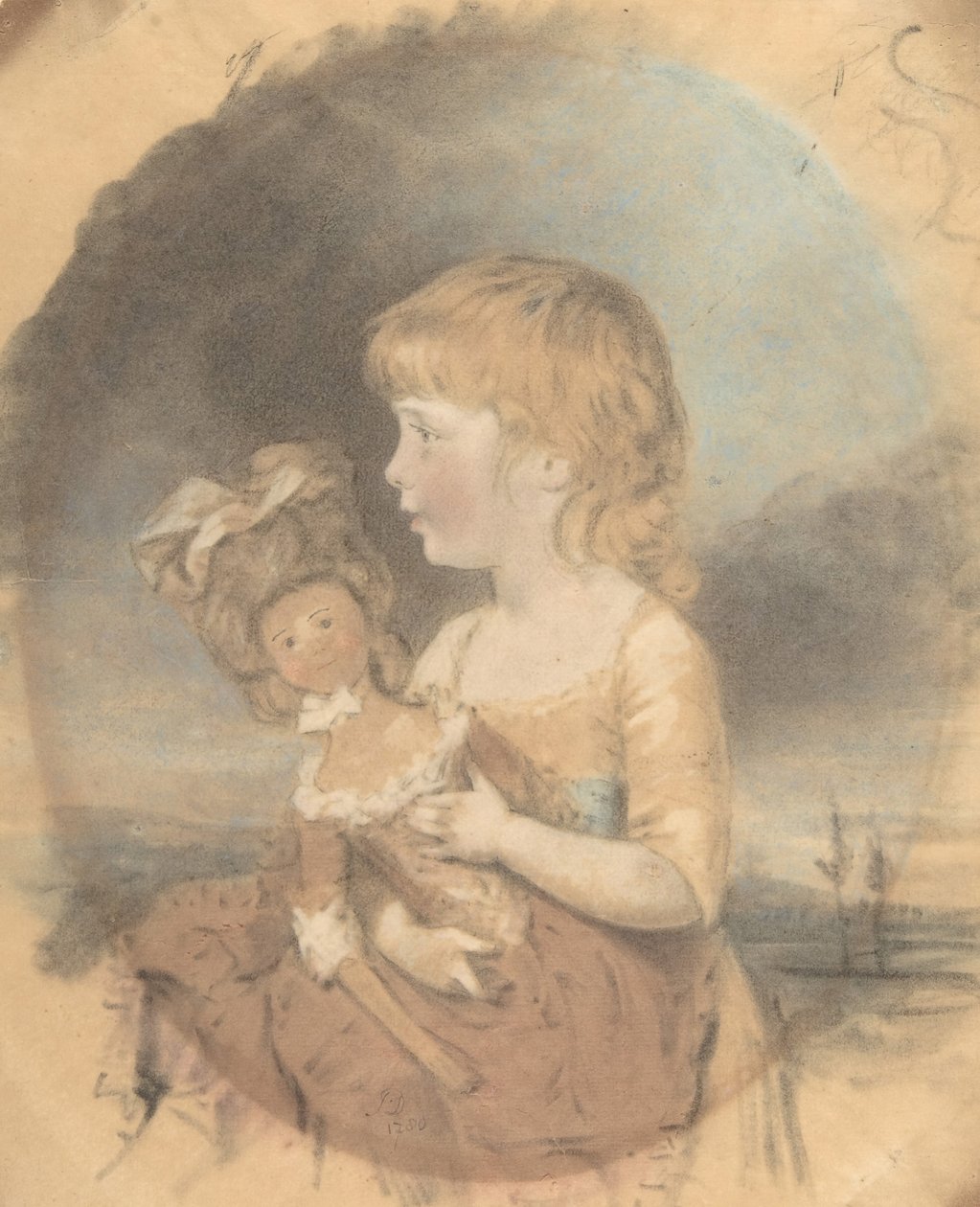 Kind met een Pop, 1780 door John Downman