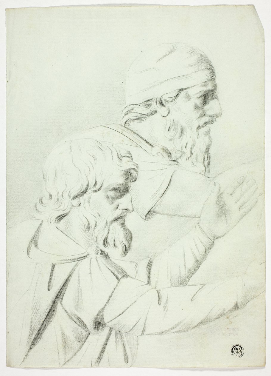 Twee mannen in profiel (uit Bas Relief) door John Downman
