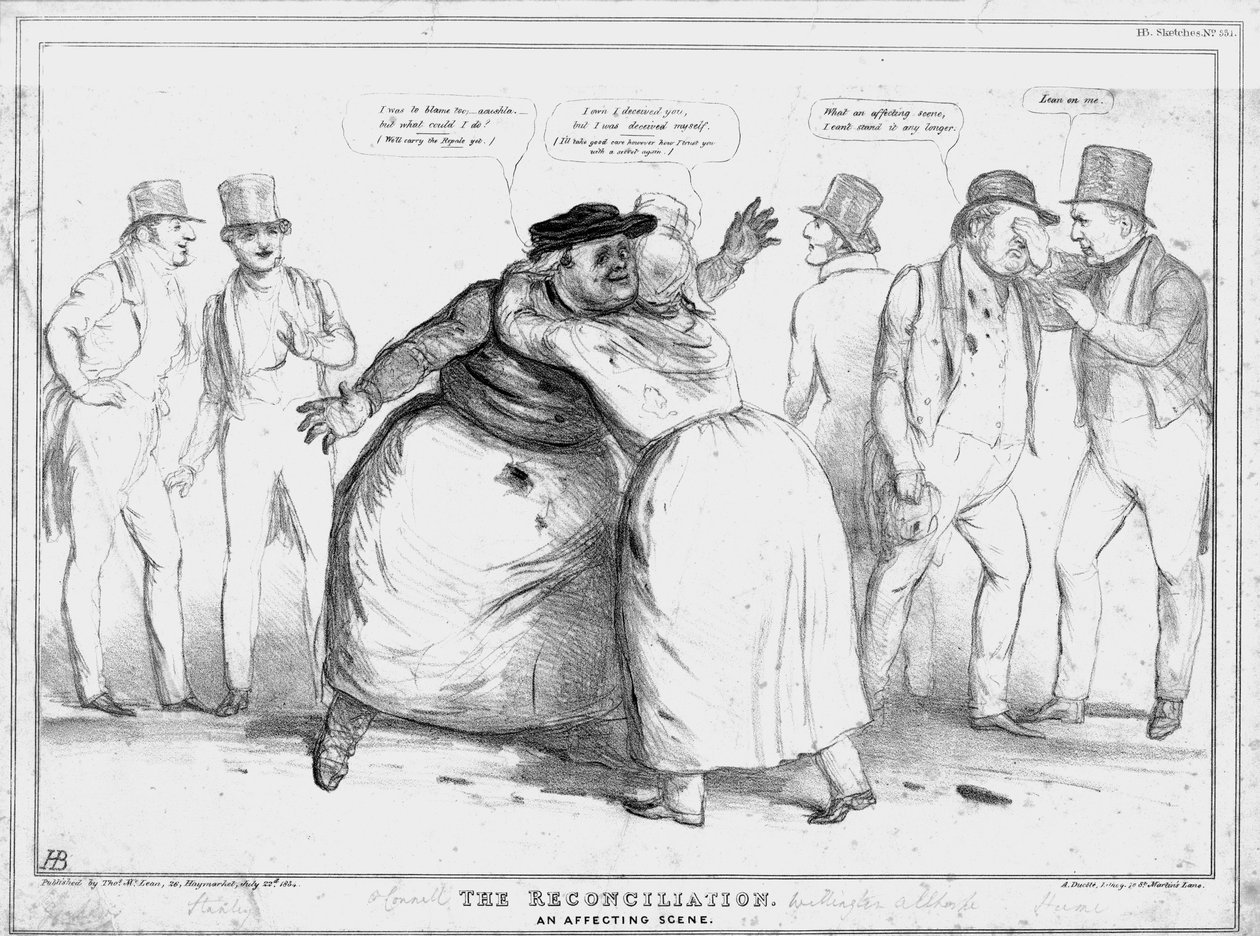 De Verzoening. Een Ontroerende Scene, 1834 door John Doyle