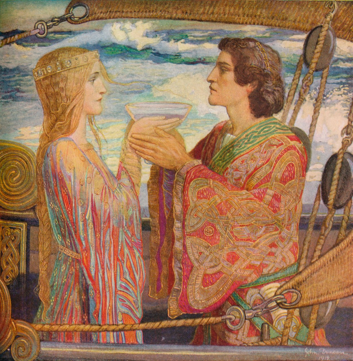 Tristan en Isolde, 1912 door John Duncan