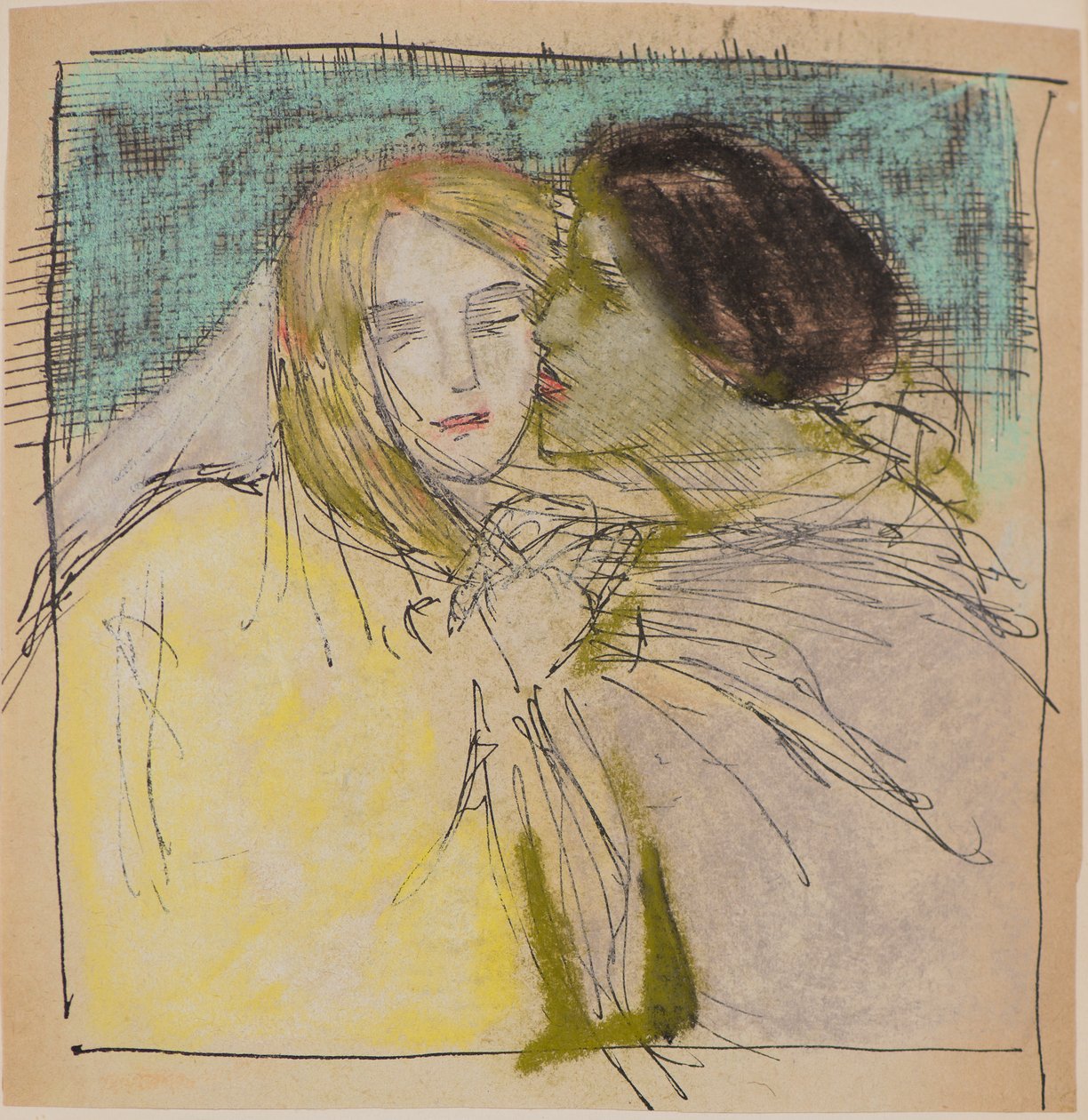 Zonder Titel [Omarmend paar] door John Duncan