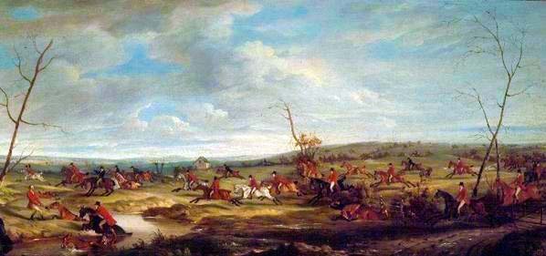 Run bij Melton Mowbray, 1824 door John E. Ferneley