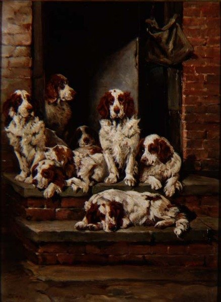 Spaniels in overvloed door John Emms