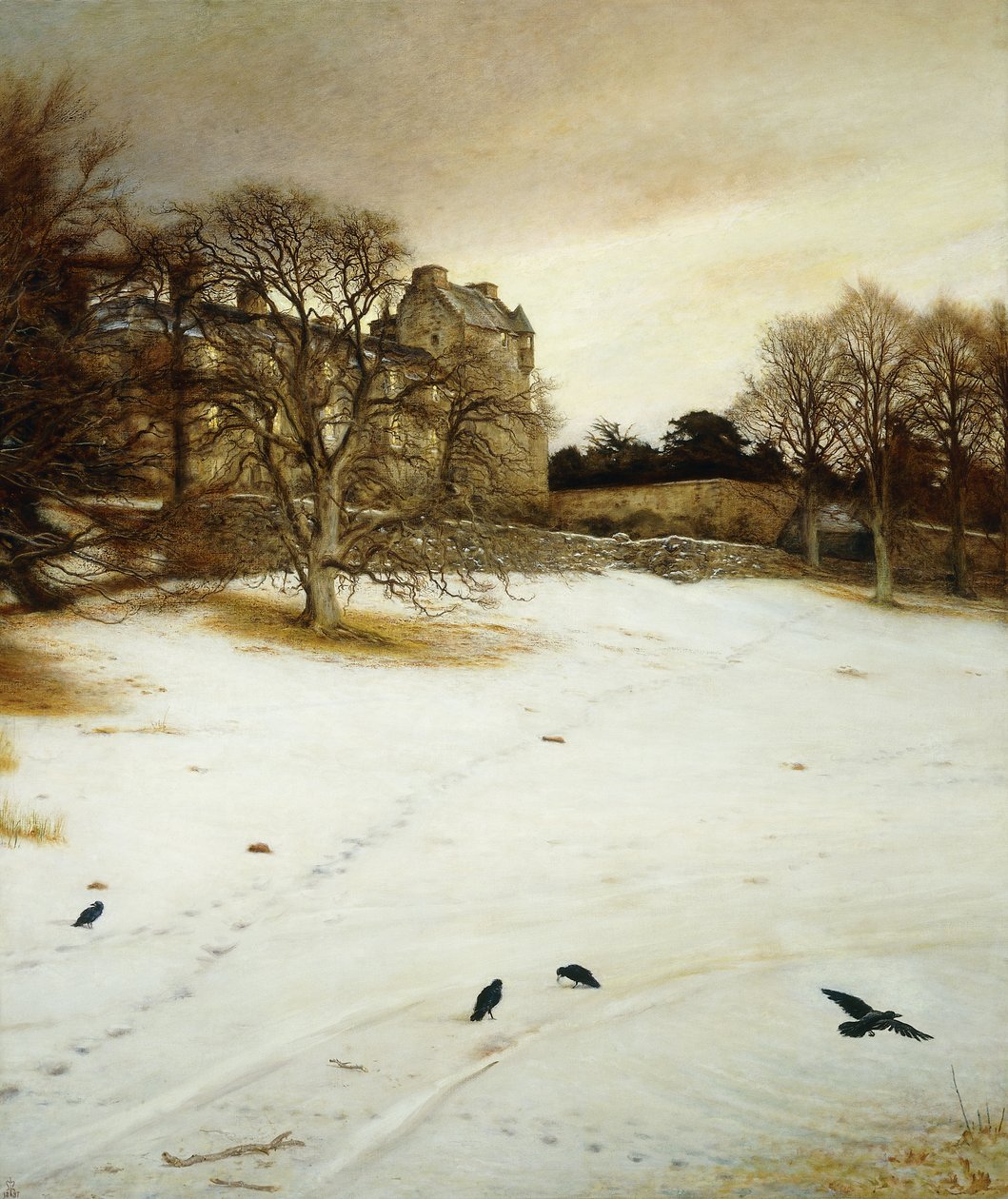 Kerstavond, 1887 door John Everett Millais
