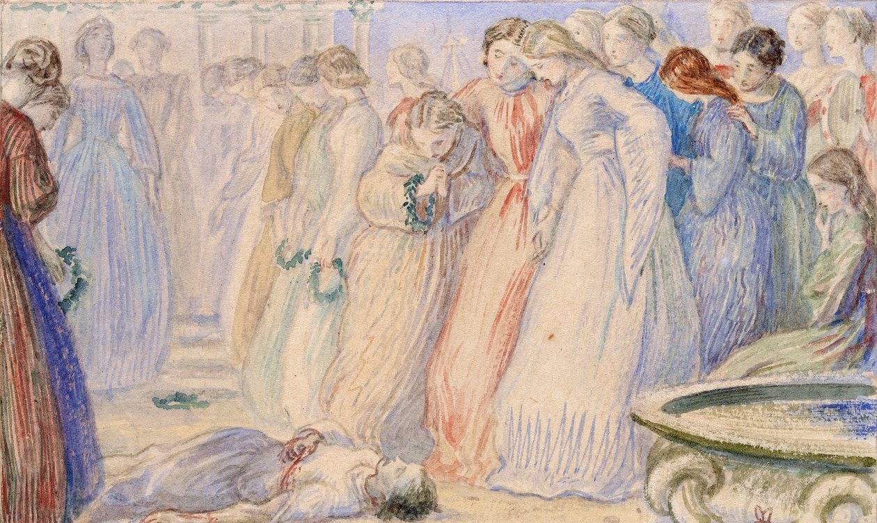 Iphis en Anaxarete, eind 19e eeuw door John Everett Millais