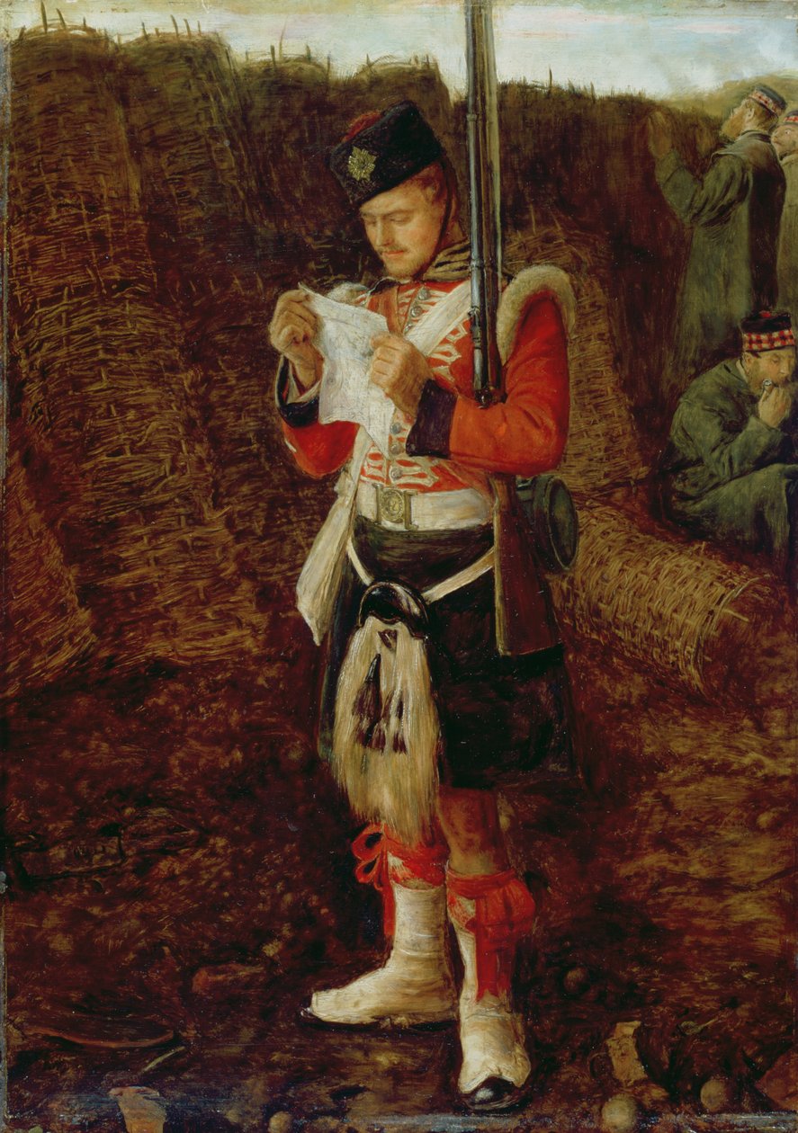 Nieuws van thuis door John Everett Millais