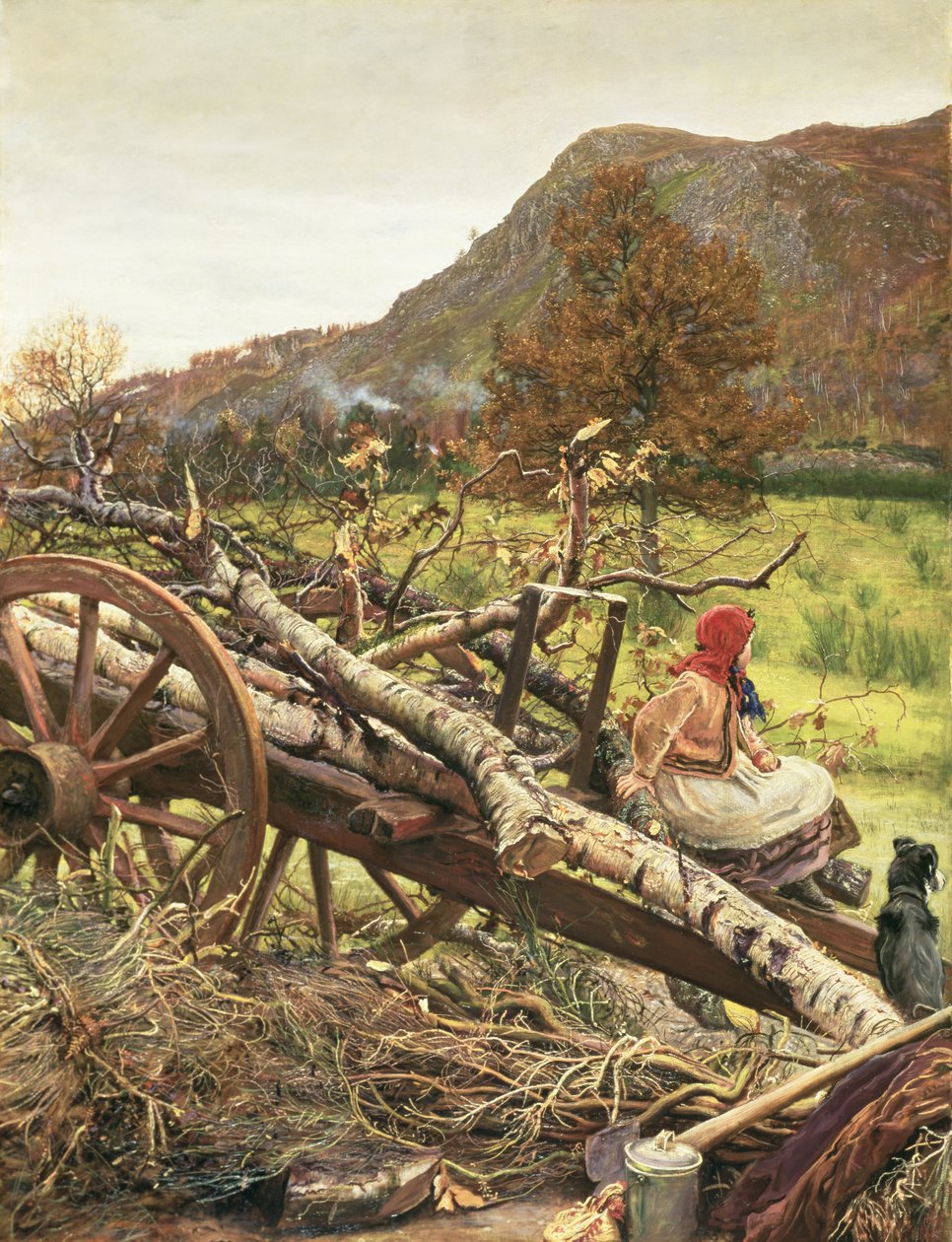 Winterbrandstof door John Everett Millais