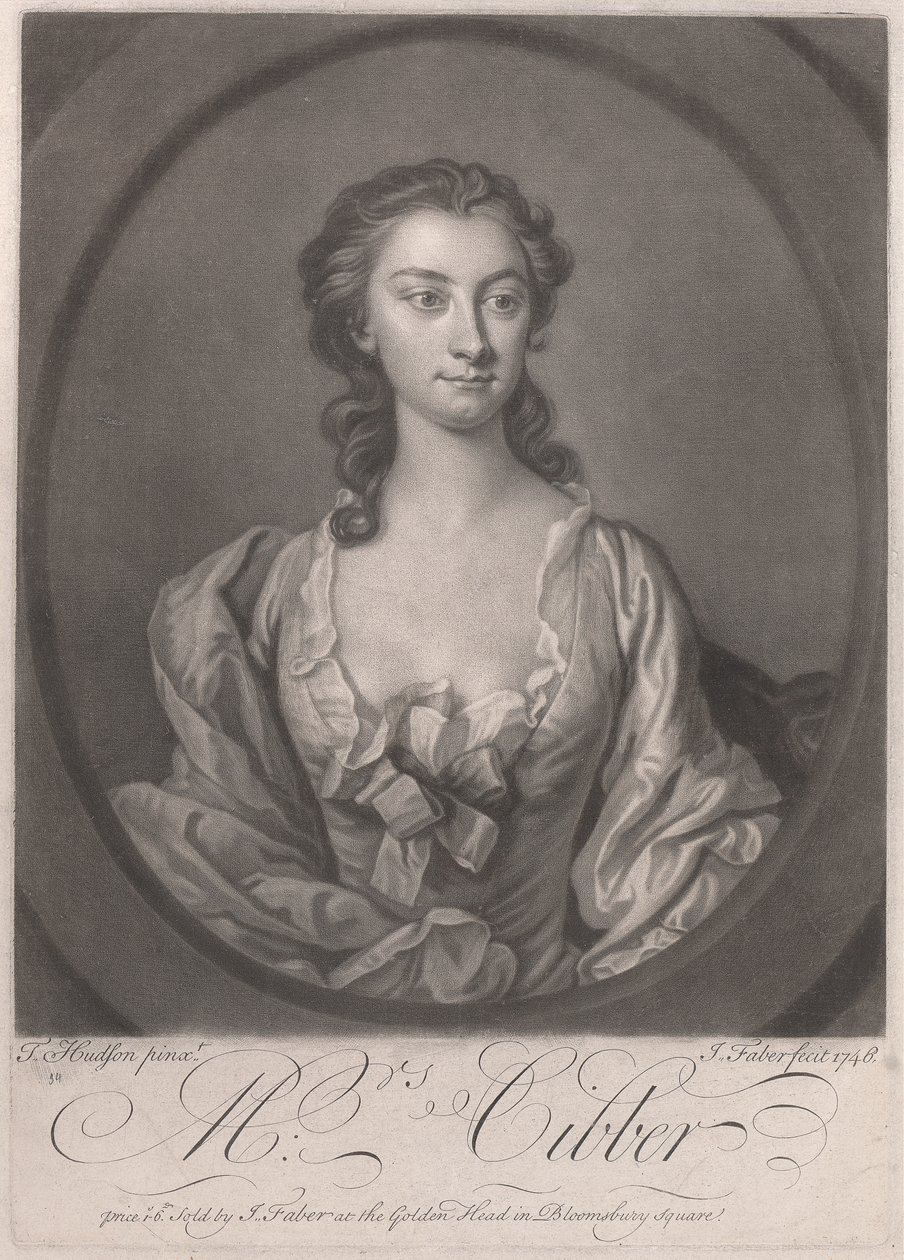 Mevrouw Cibber door John Faber the younger