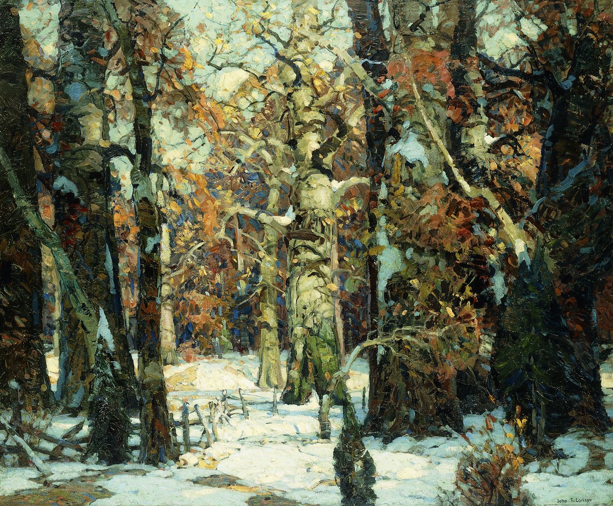 Paden van het Bos, Berkshires door John Fabian Carlson