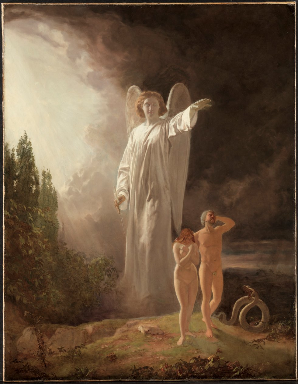 De Verdrijving van Adam en Eva, 1880s door John Faed