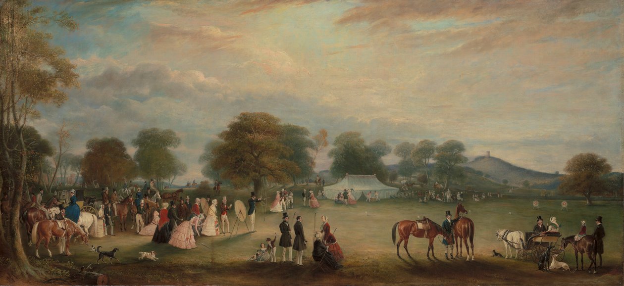 Boogschietwedstrijd in Bradgate Park, Leicestershire door John Ferneley