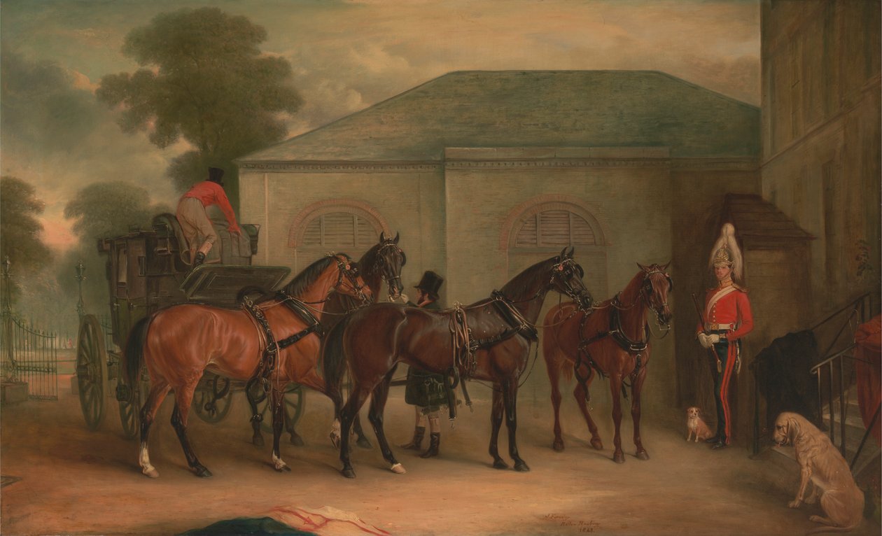 De koets van Sir Watkin Williams Wynn door John Ferneley