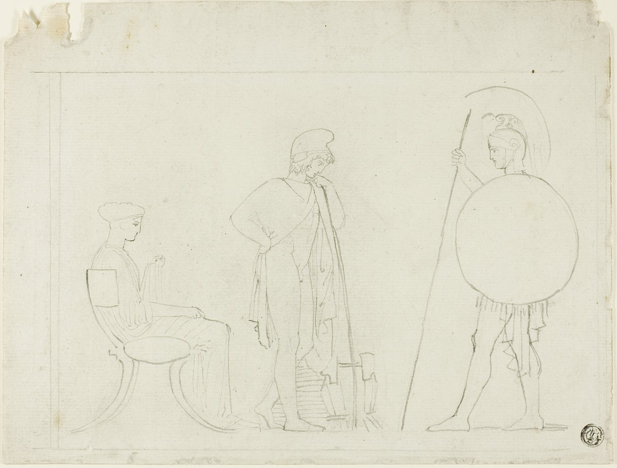 Hector berispt Parijs door John Flaxman