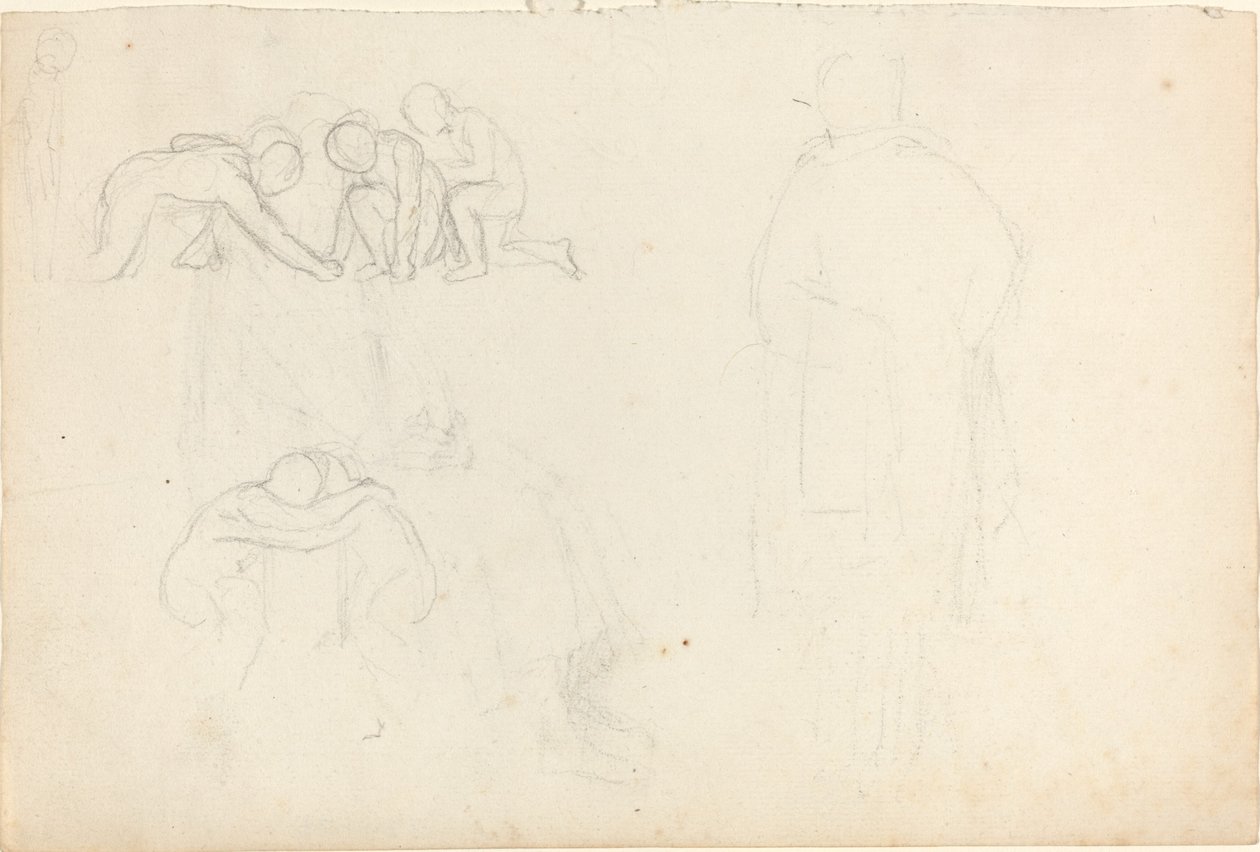 Blad met Studies door John Flaxman