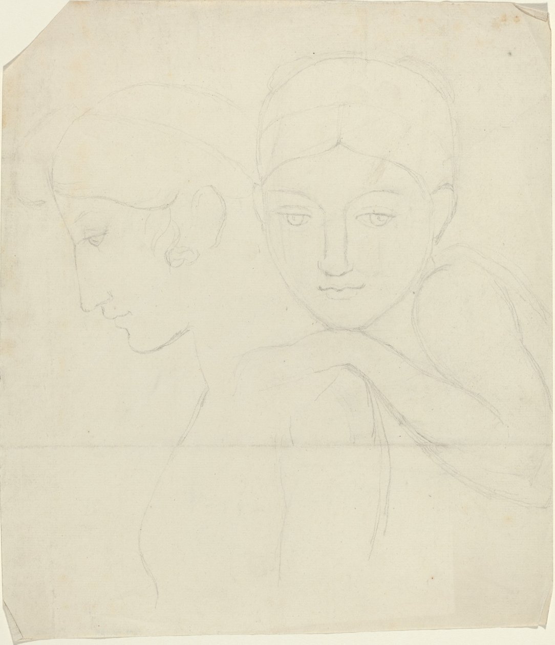 Twee Vrouwenhoofden door John Flaxman