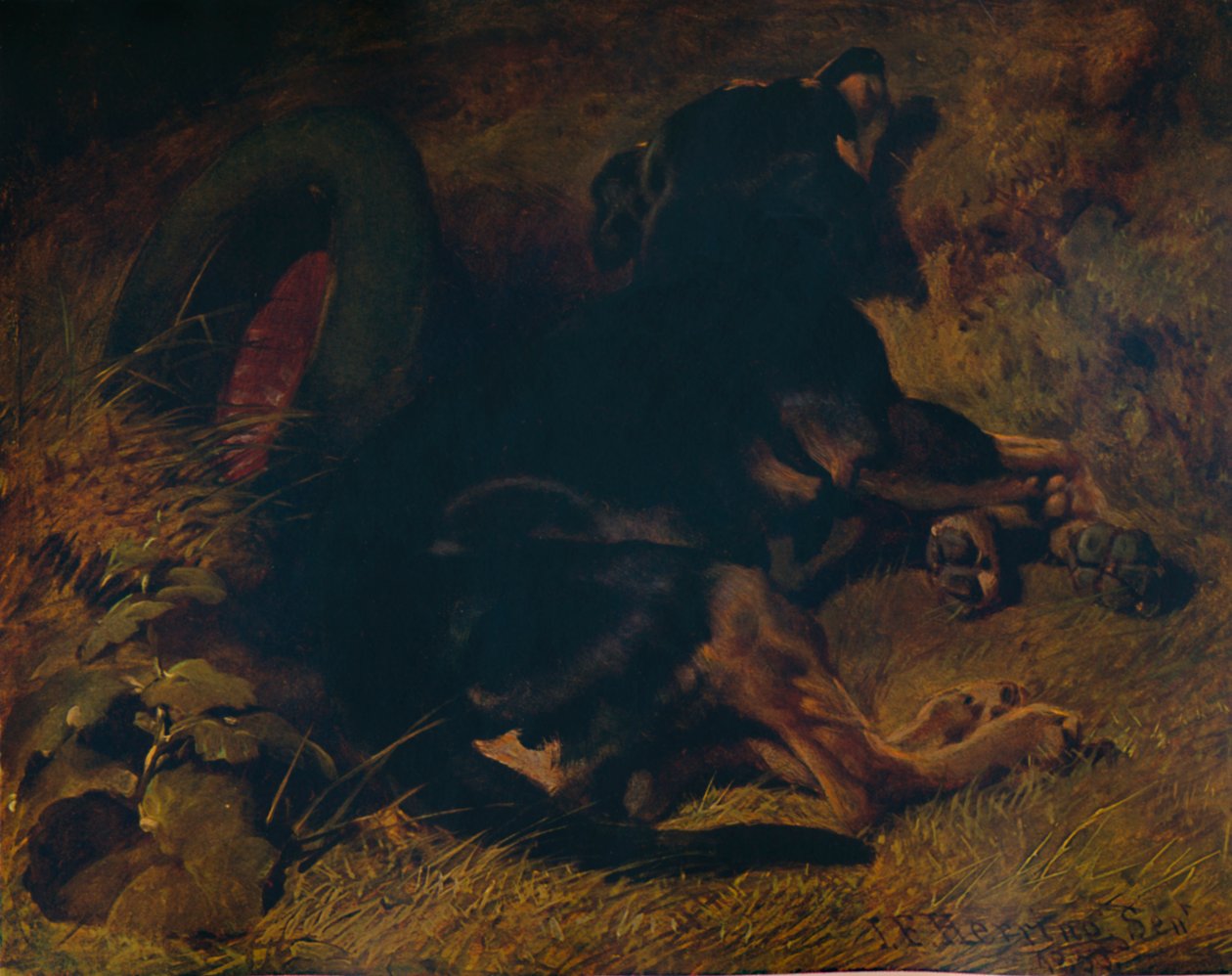 Slapende hond, 1850, 1935 door John Frederick Hering
