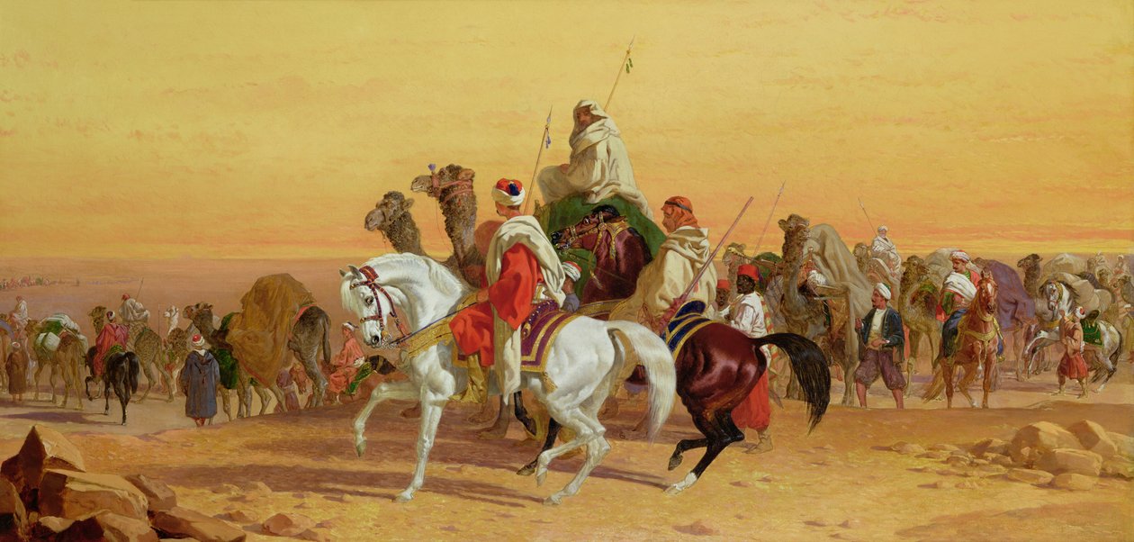 Een Arabische karavaan door John Frederick Herring Senior