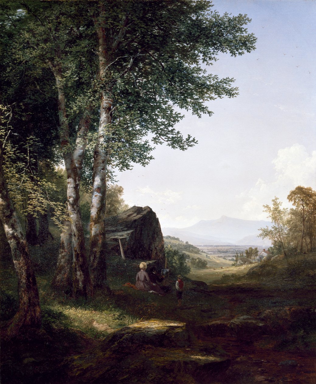 Een Zicht op Mansfield Mountain, 1849 door John Frederick Kensett