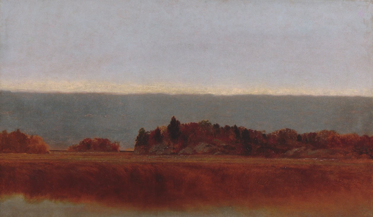Zoutweide in oktober door John Frederick Kensett