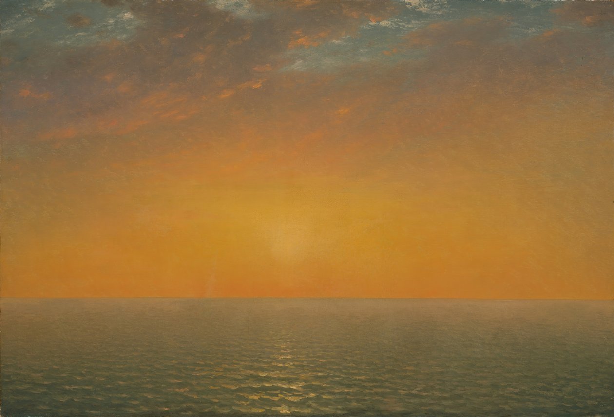 Zonsondergang op Zee door John Frederick Kensett