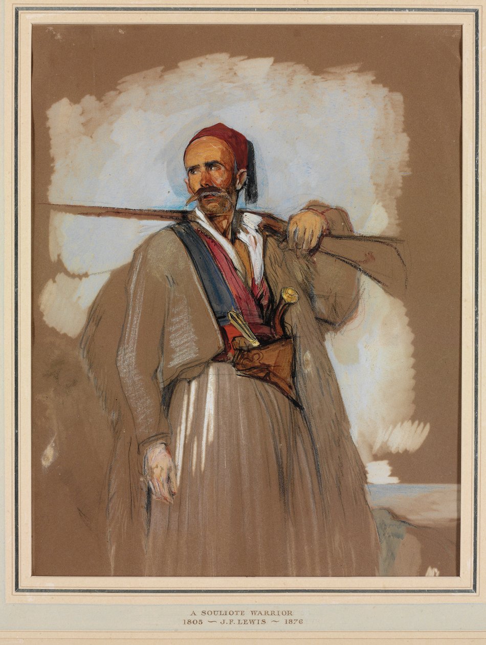 Een Suliote krijger door John Frederick Lewis