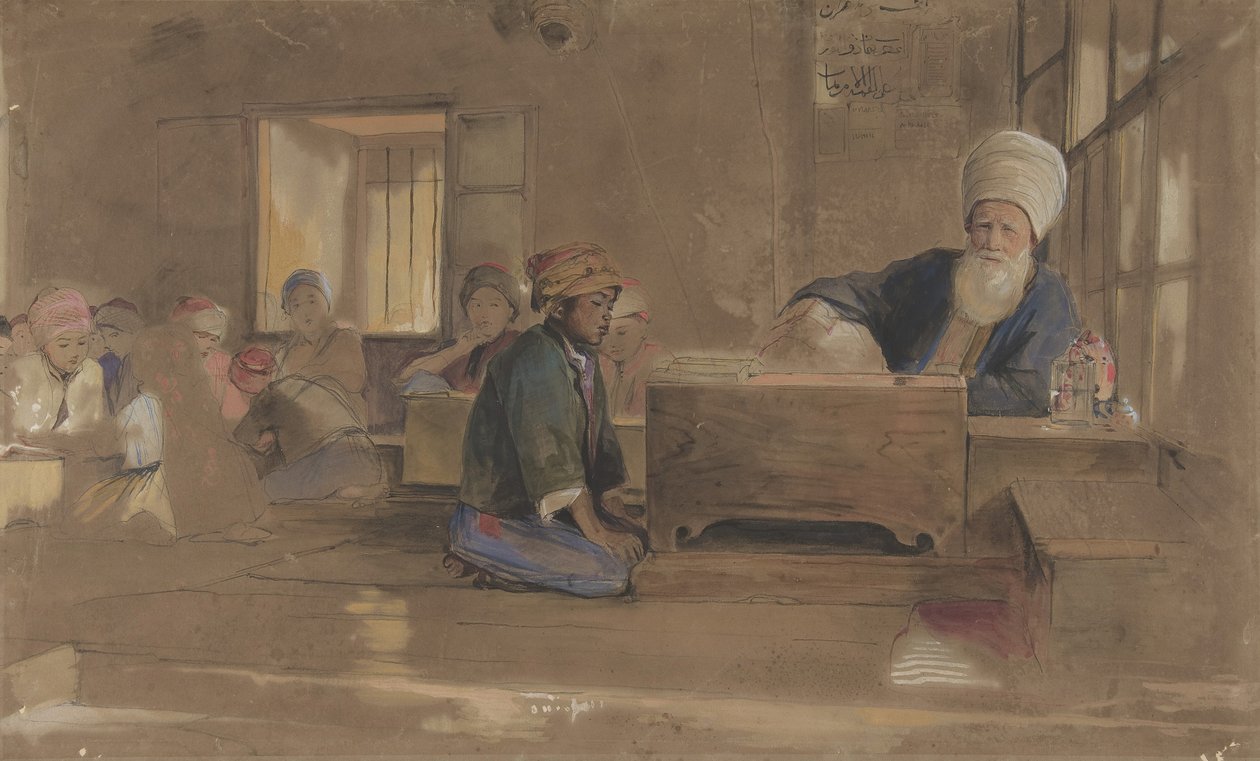 Arabische School, 1841-51 door John Frederick Lewis