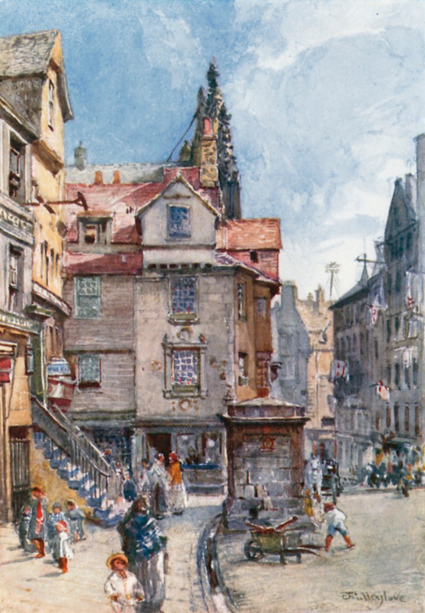 Het Huis van John Knox, High Street door John Fulleylove