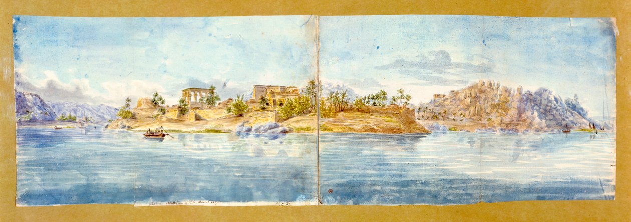 Landschap, Egypte, 19e eeuw door John Gardner Wilkinson
