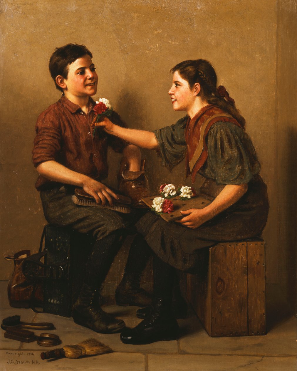 Slechts een Nikkel, Joe, 1906 door John George Brown