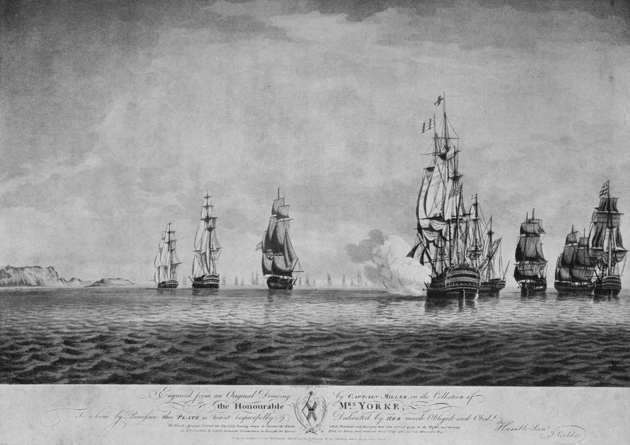 De Slag bij de Heiligen, ca. 1795 door John Goldar