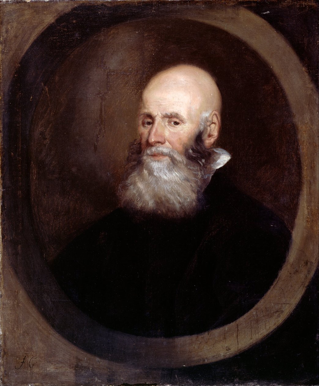Hoofd van een man met baard door John Greenhill
