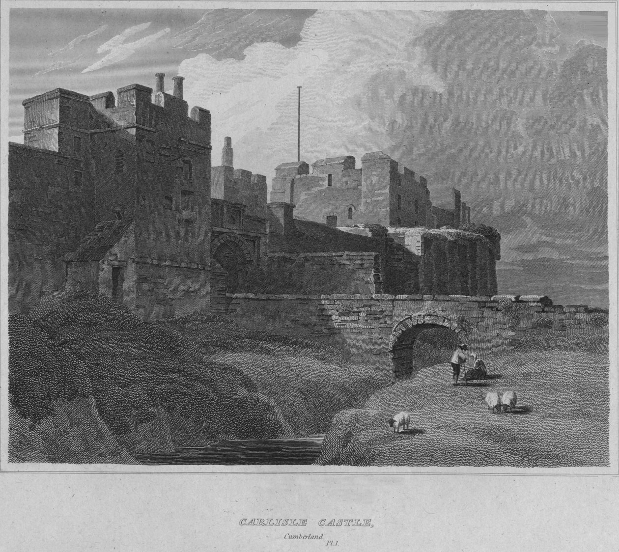 Carlisle Kasteel, Cumberland, 1814 door John Greig