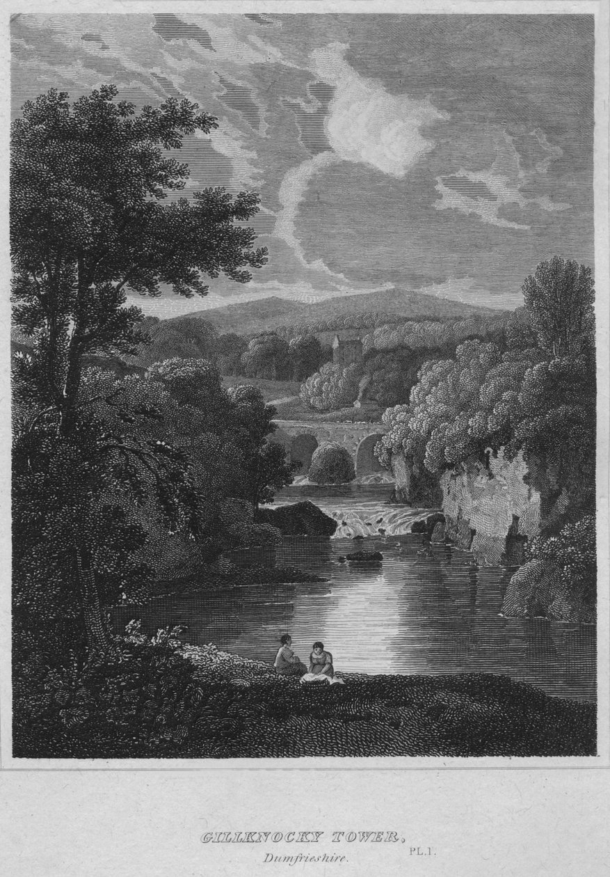 Gillknocky Tower, Dunfrieshire, 1814 door John Greig