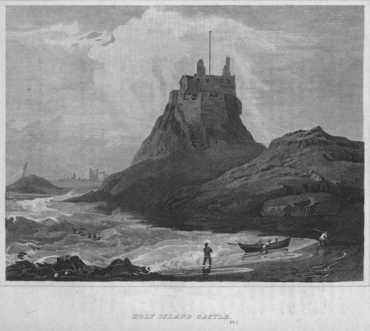 Holy Island Castle, 1814 door John Greig
