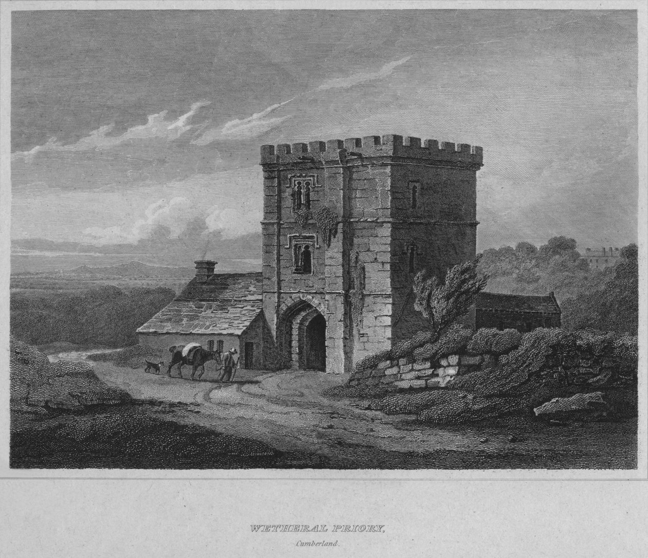 Wetheral Priory, Cumberland, 1814 door John Greig