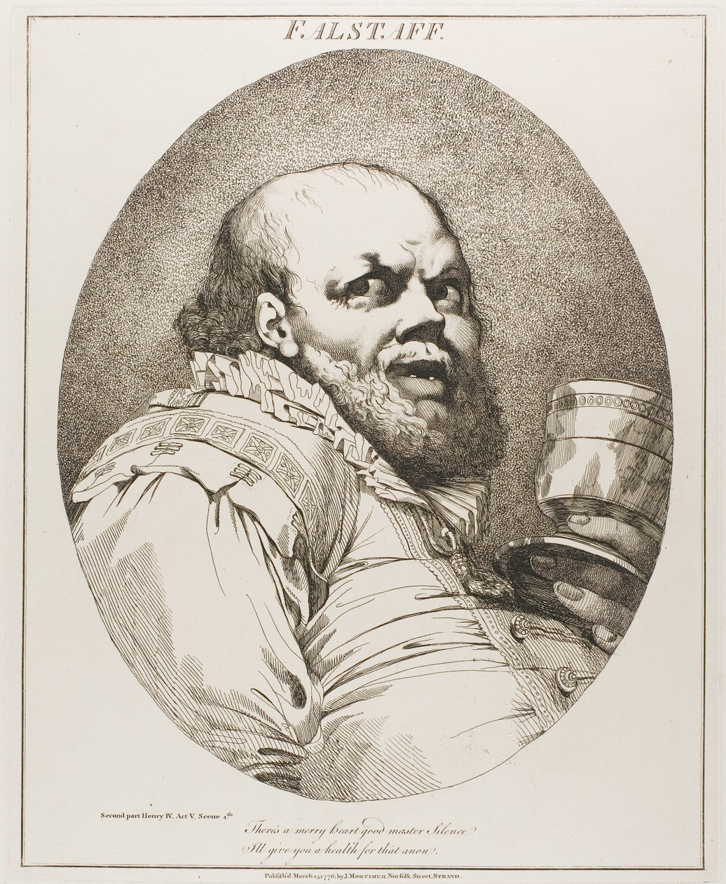 Falstaff door John Hamilton Mortimer