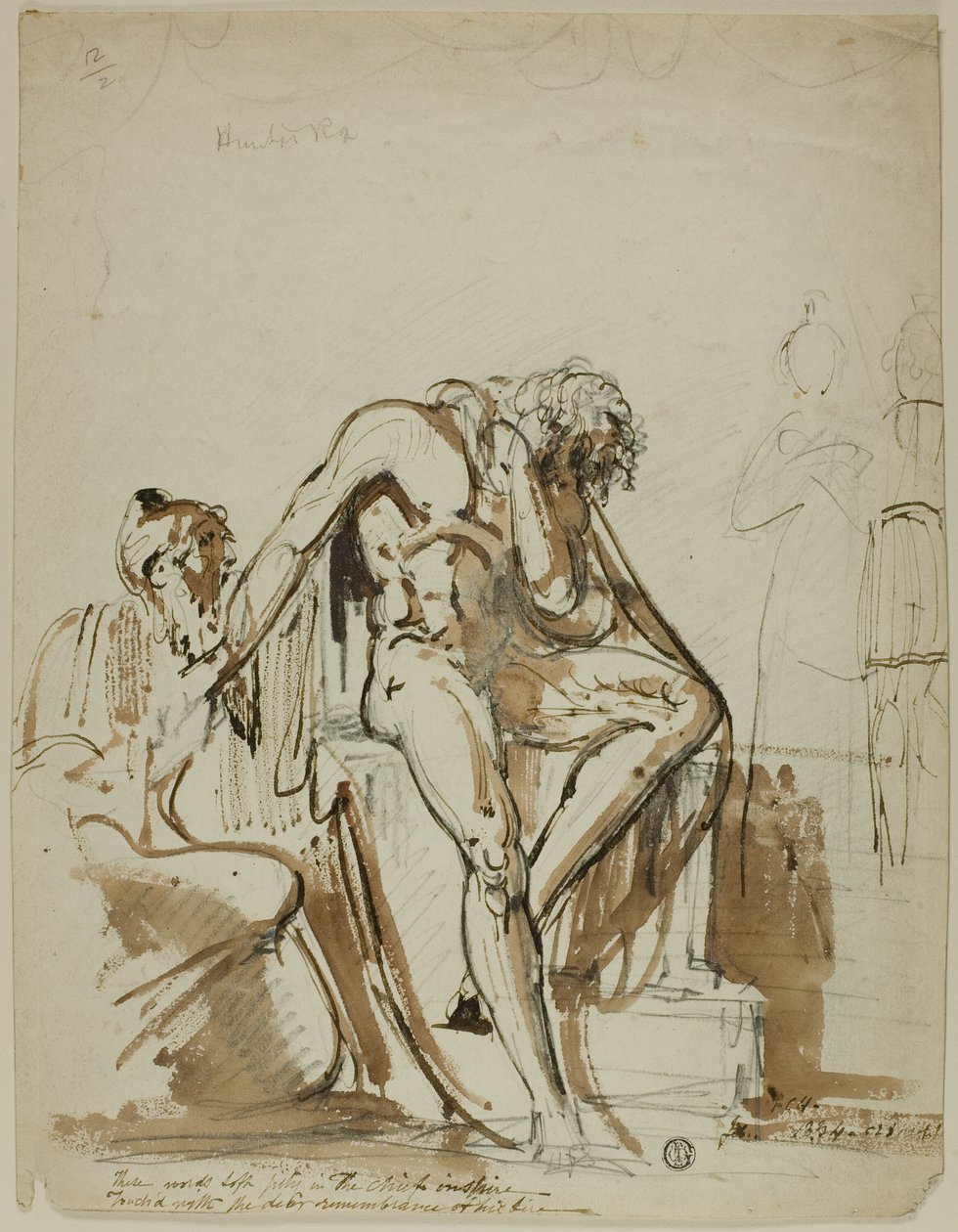 Mannelijke Naakt en Andere Figuren door John Hamilton Mortimer