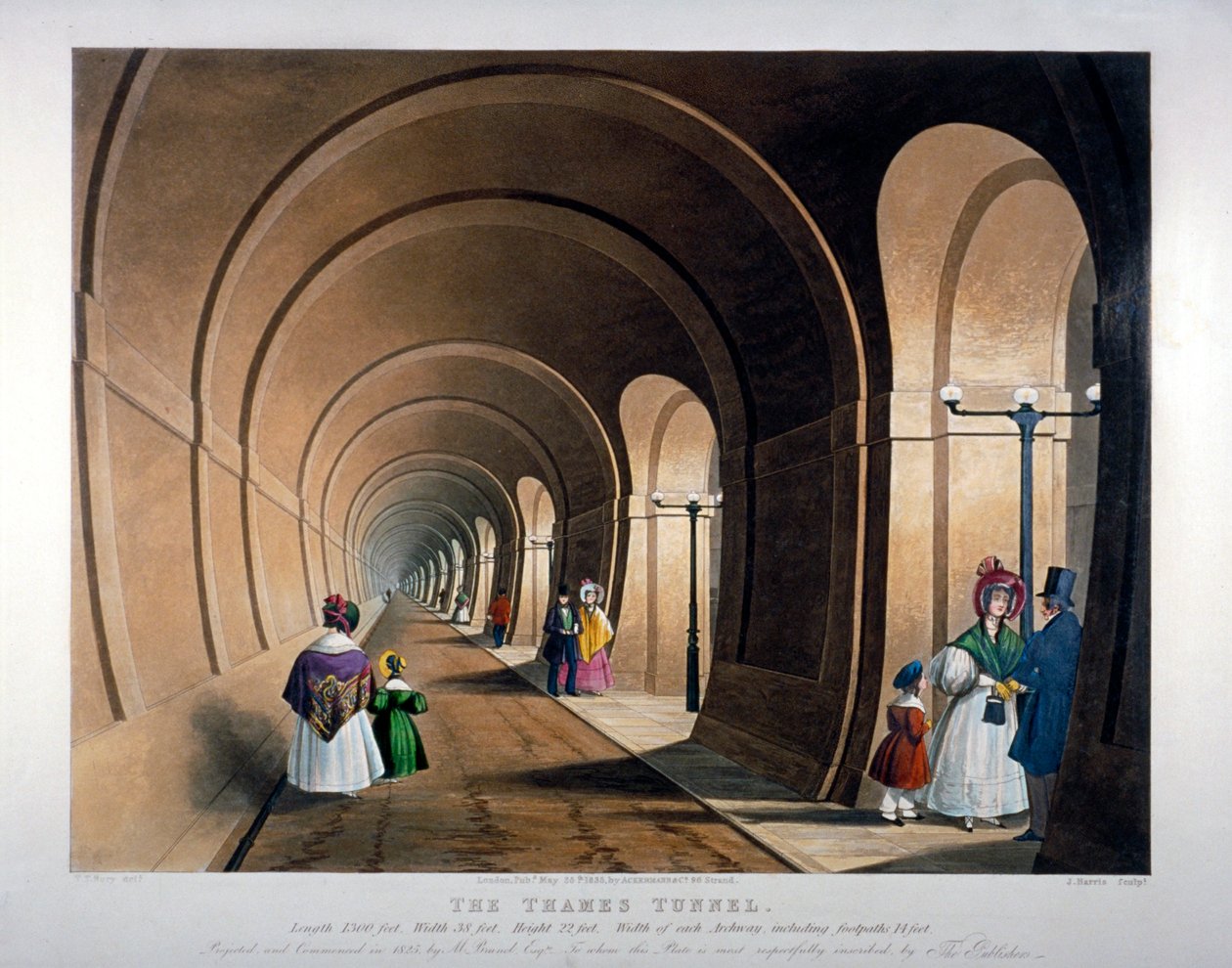 Thames Tunnel, Londen, 1835 door John Harris