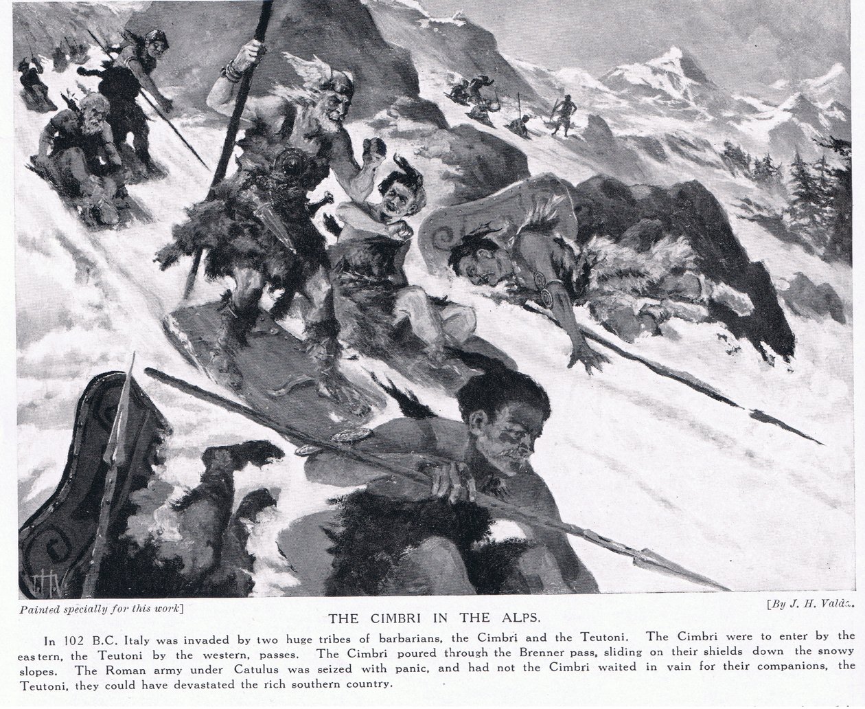 De Cimbri in de Alpen door John Harris Valda