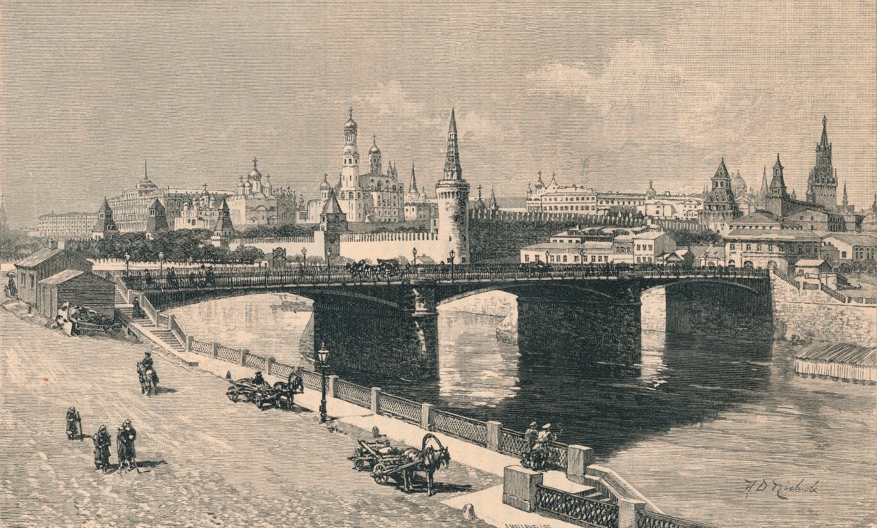 Algemeen Uitzicht op het Kremlin, ca. 1900 door John Hellawell