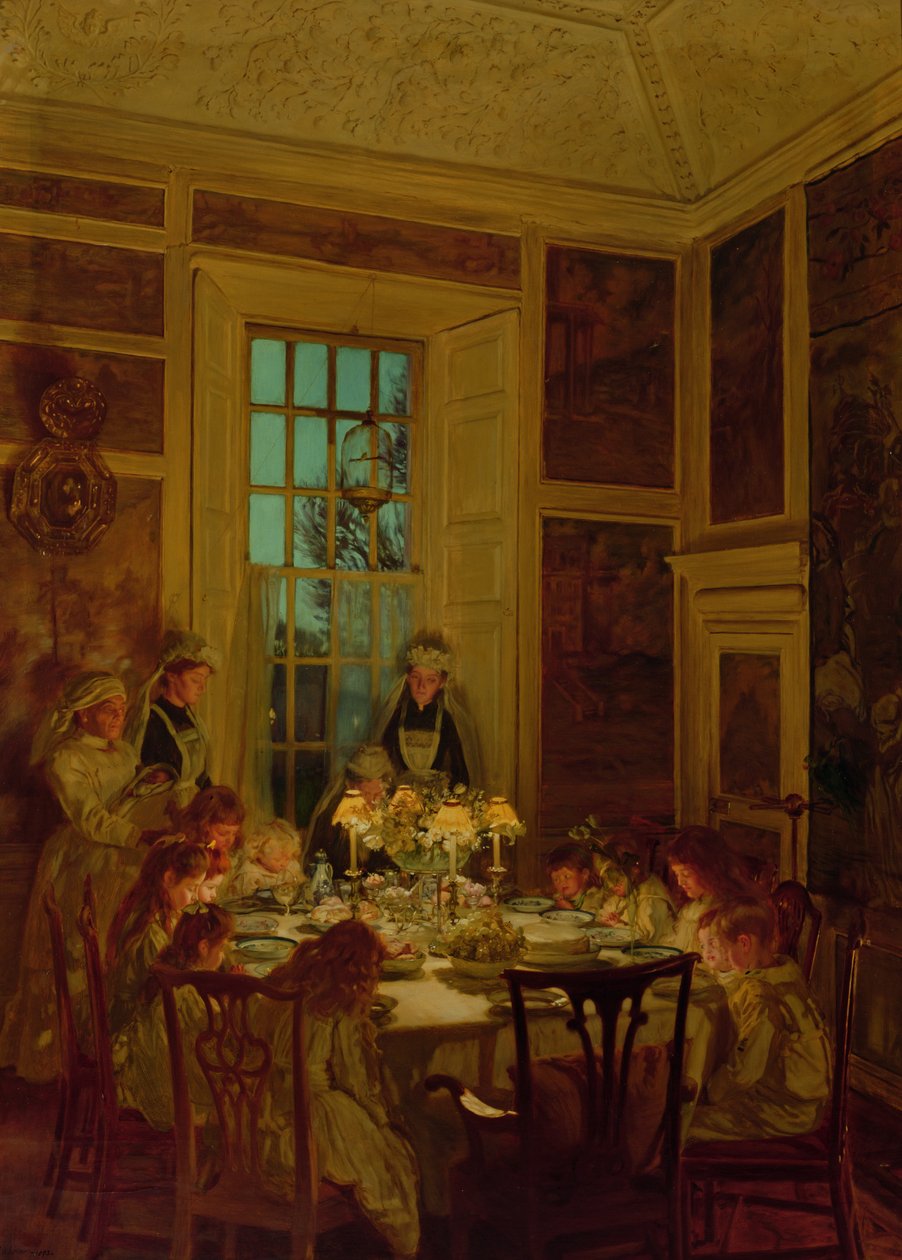 Grootmoeders verjaardag, 1893 door John Henry Lorimer