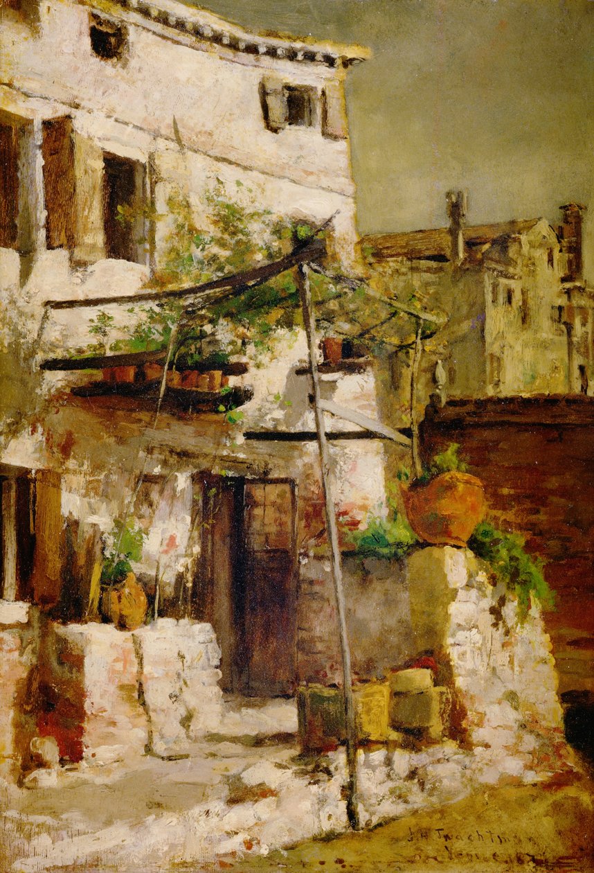 Een Venetiaanse Scène, 1877 door John Henry Twachtman