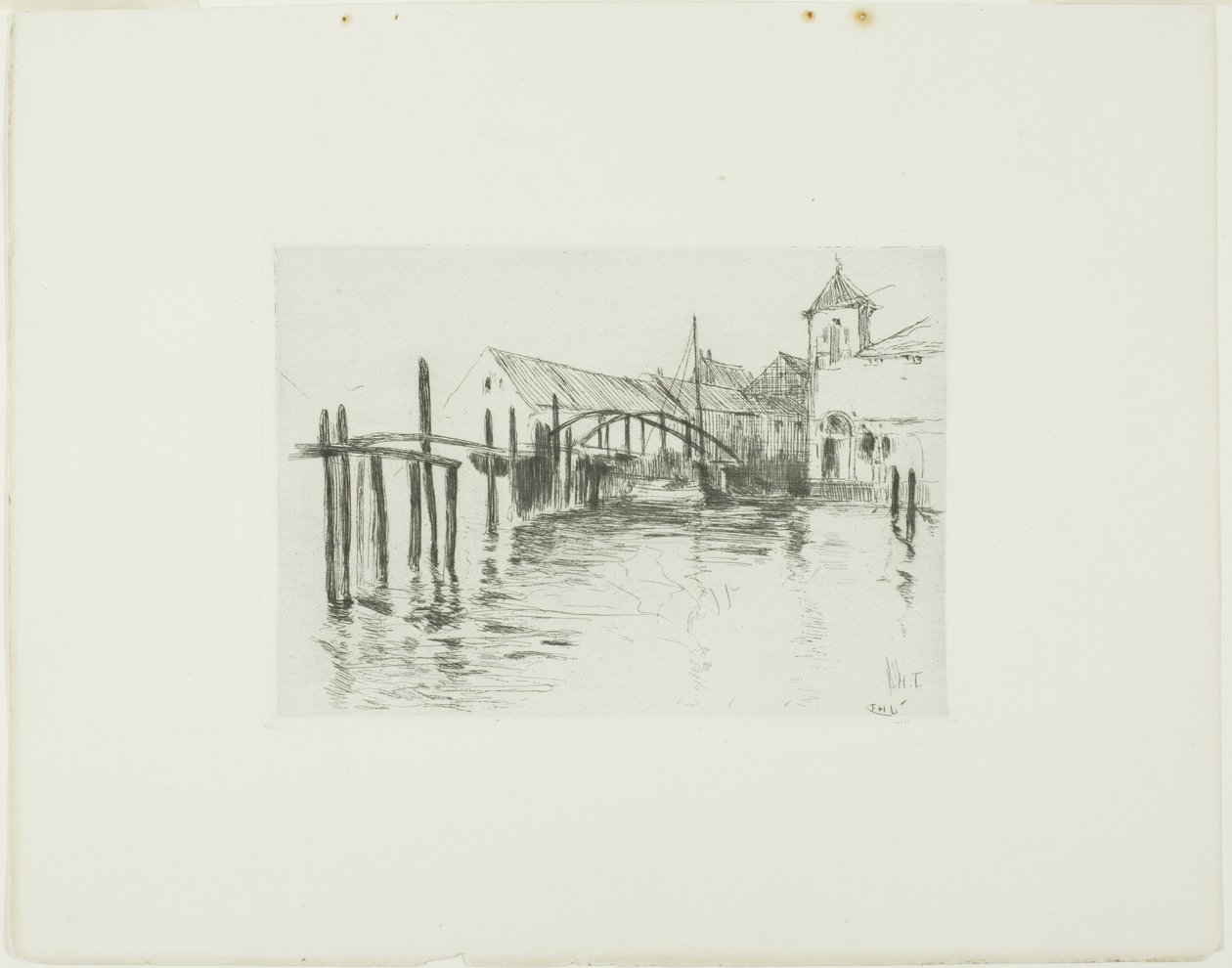 Dok in Newport door John Henry Twachtman
