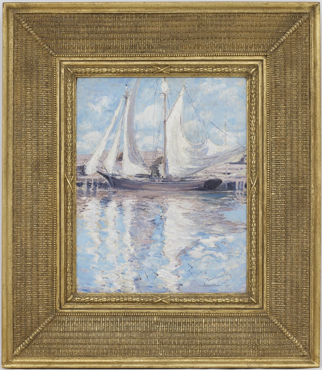 Droogzeilen, ca. 1900 door John Henry Twachtman