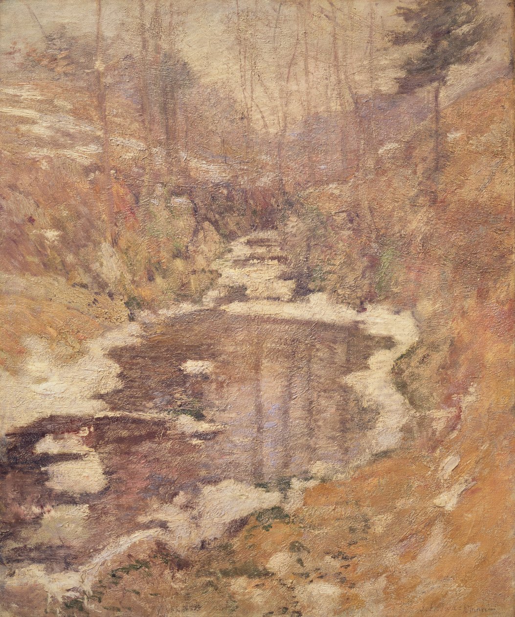 Hemlock Pool door John Henry Twachtman