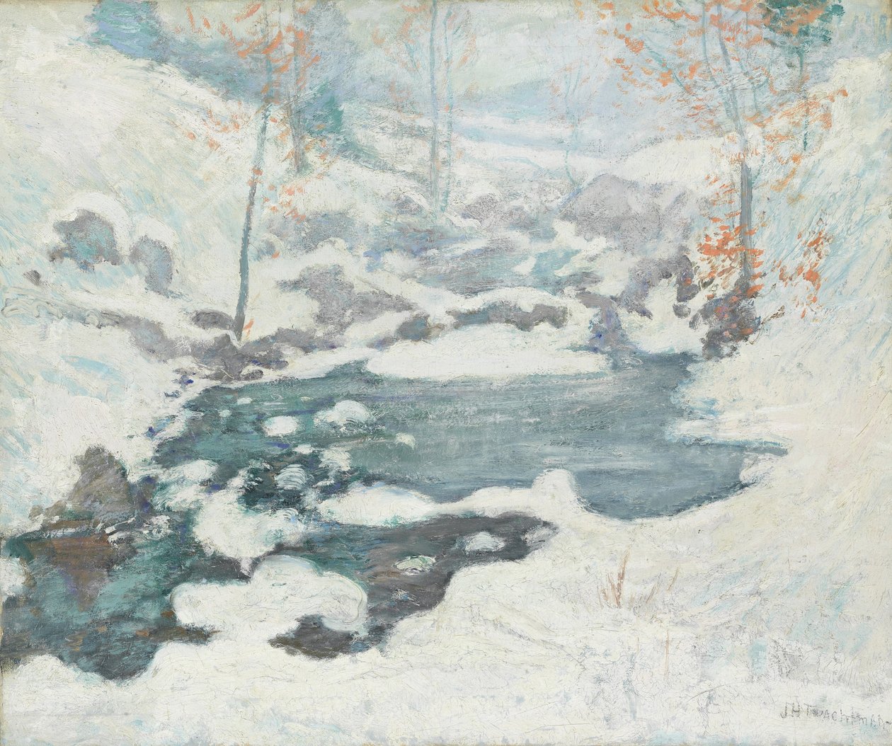 Bevroren, ca. 1889 door John Henry Twachtman