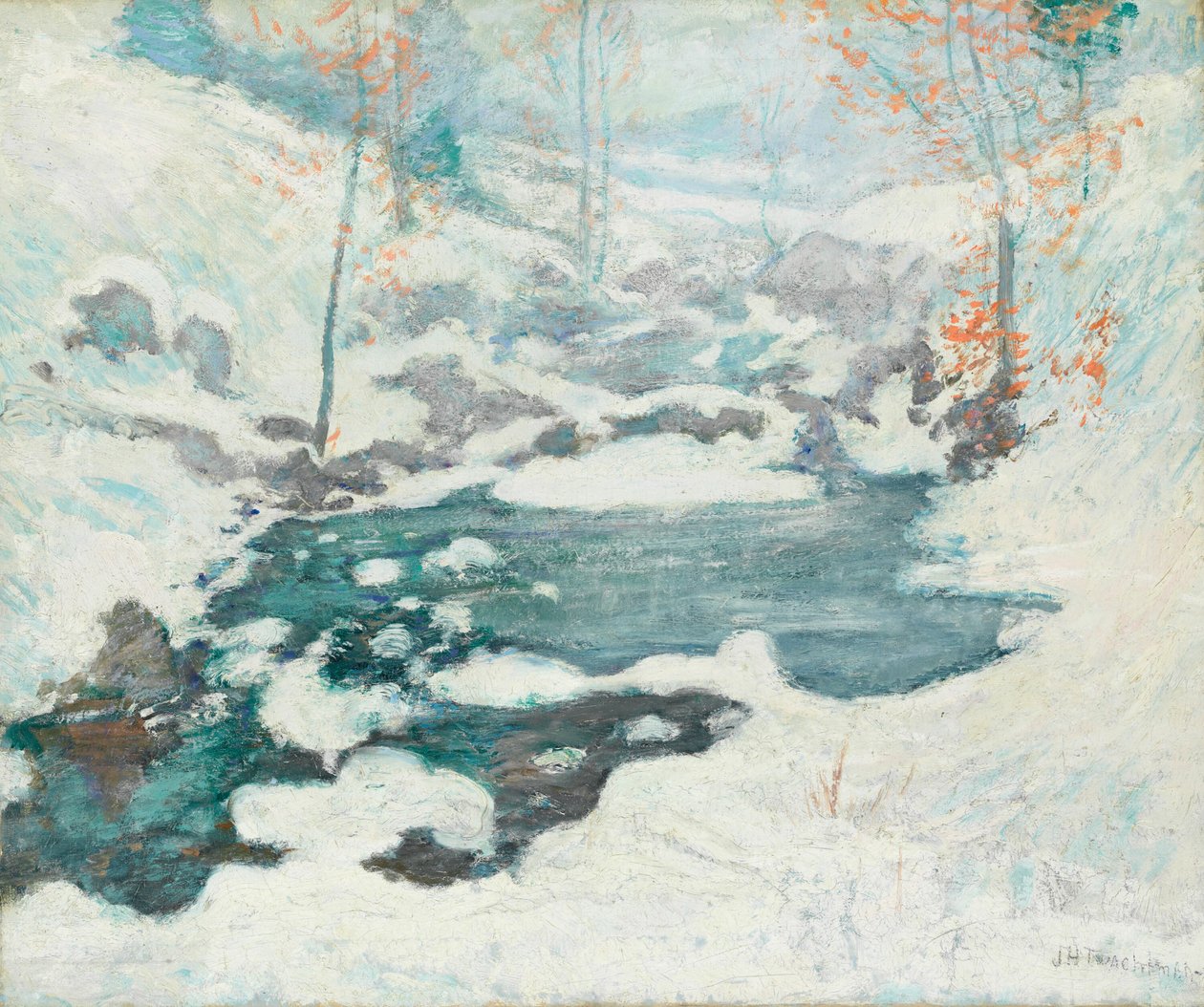 Bevroren, ca. 1889 door John Henry Twachtman