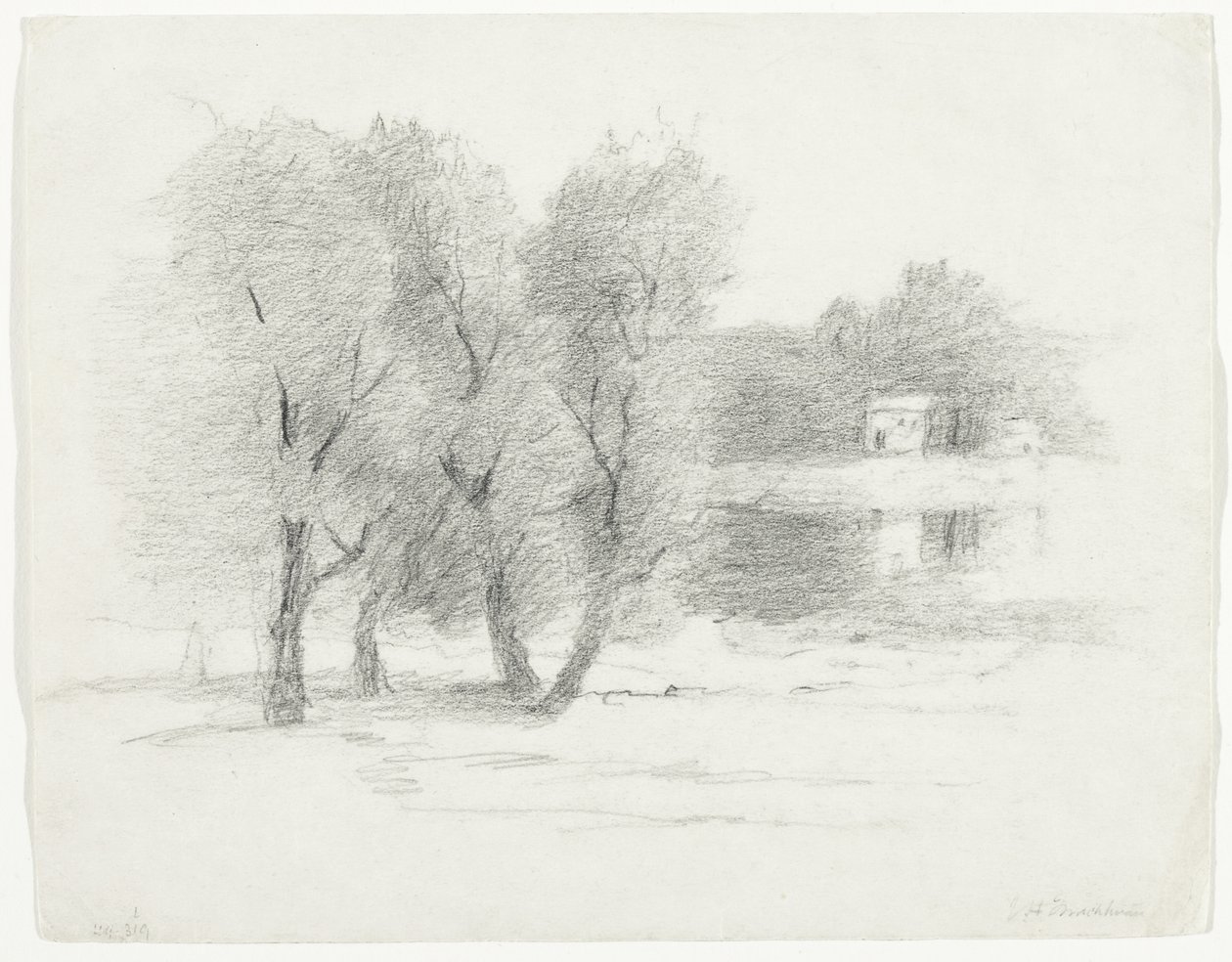 Landschap, laat 19e-begin 20e eeuw door John Henry Twachtman