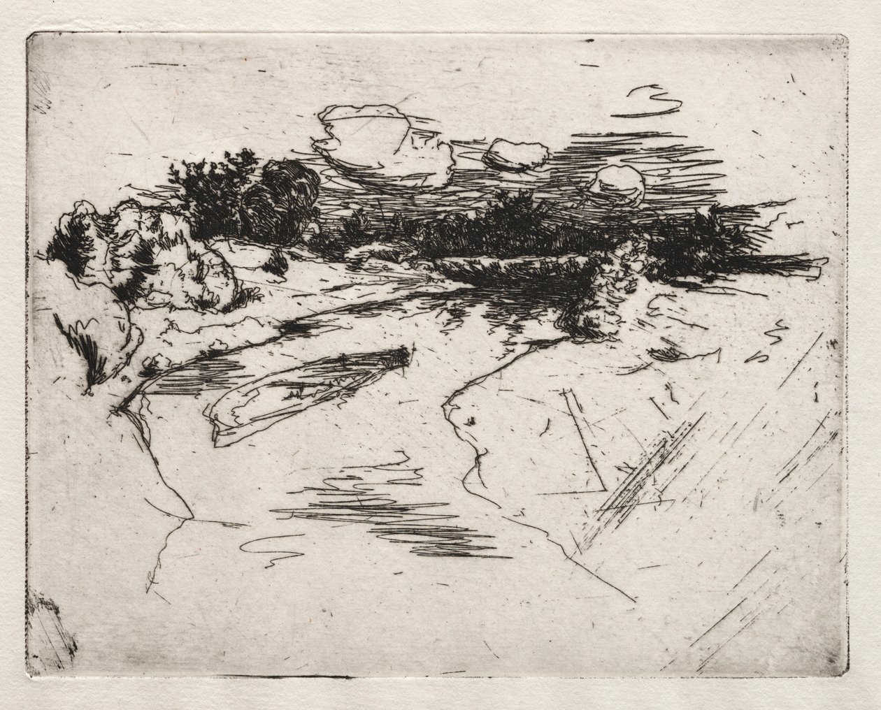 Miami-rivier, nabij Cincinnati, Ohio door John Henry Twachtman
